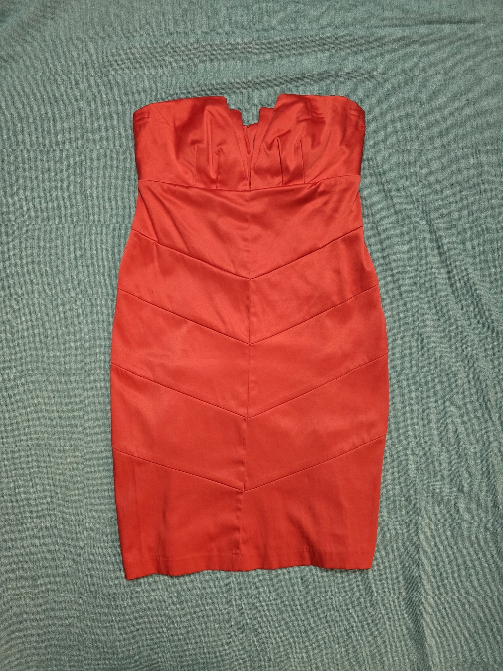 Strapless Red Bodycon Dress